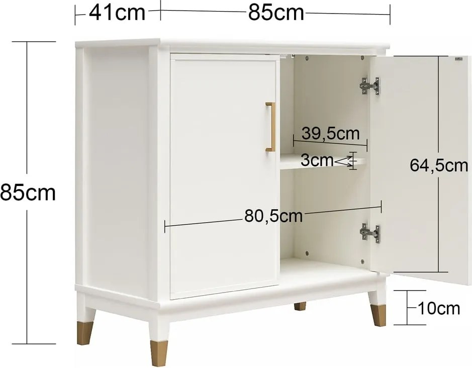 Zöld szekrény 86x85x41 cm Westerleigh – CosmoLiving by Cosmopolitan