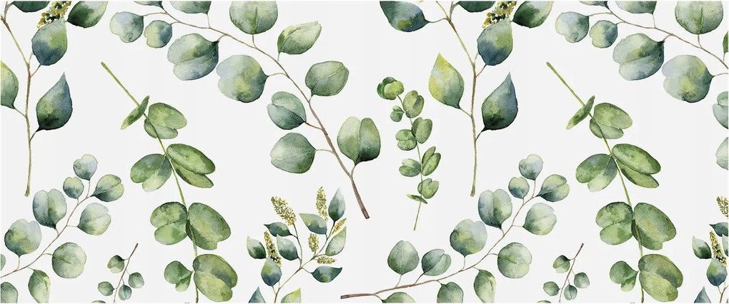 Divatos Flizelin Tapéta Ragasztóval Fali 3D Zöld levelek 250x104 Ragasztó