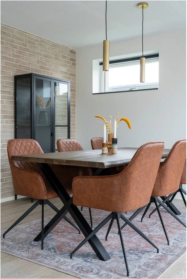 Világosbarna kárpitozott étkezőfotel Harbo – House Nordic