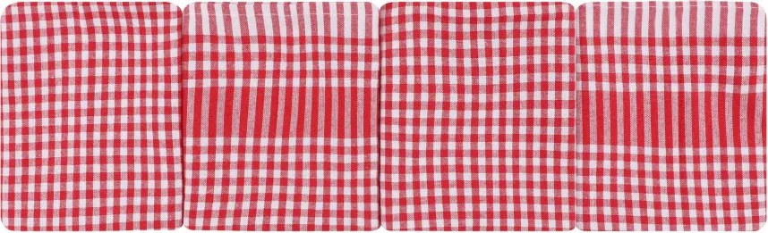 Pötikareli 10 részes pamut kéztörlő szett 45 × 65 cm, piros