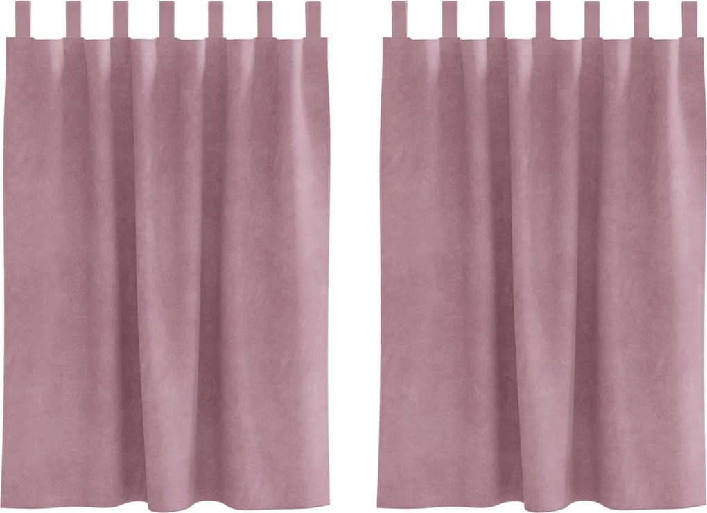vidaXL Sötétítő függönyök 2 pcs Sötét rózsaszín 140 x 140 cm Bársony