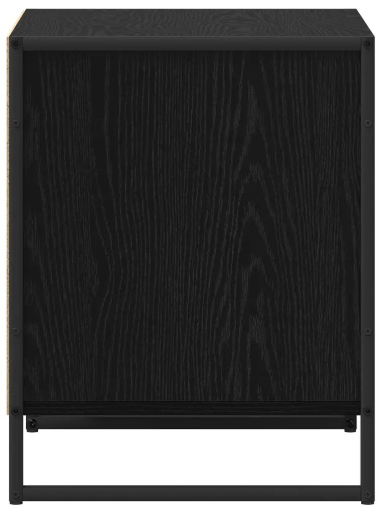vidaXL Éjjeli asztal fiókkal Fekete tölgy 50 x 39,5 x 50 cm Faanyag