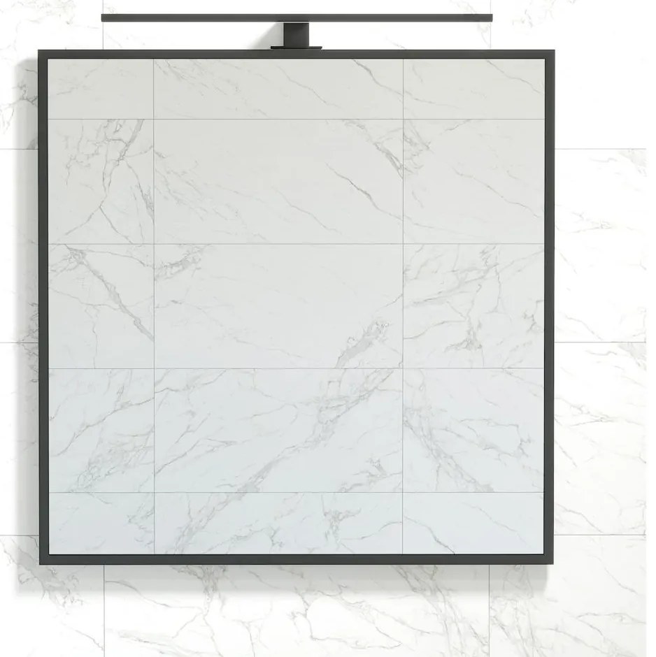 BATH DELUXE 01-080-05-02-00 - Fürdőszoba tükör BORGSTED 80x80 cm fekete