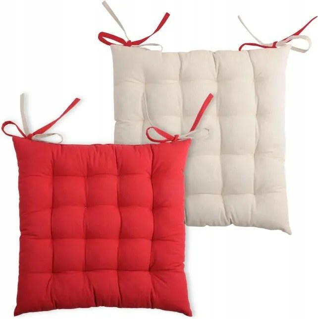 Székpárna 40x40 CM Steppelt Kerti Pad Kötött Piros