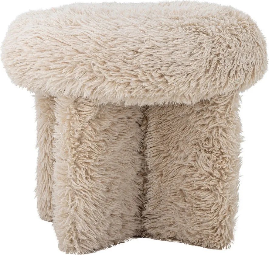 Bézs műszőrme puff Frikka – Bloomingville