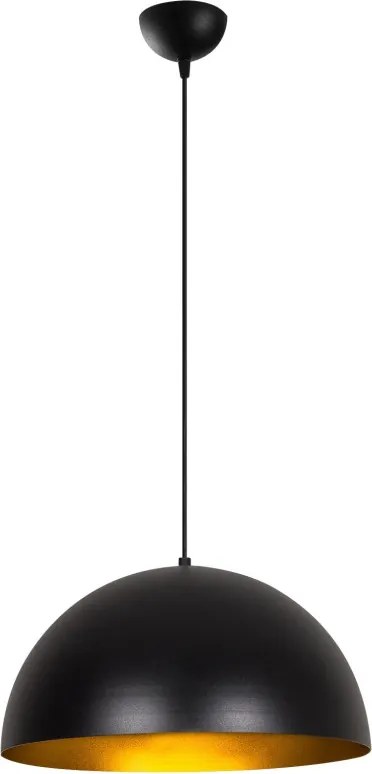 Sivani MR-722 fekete-arany vas függőlámpa, Ø40 cm