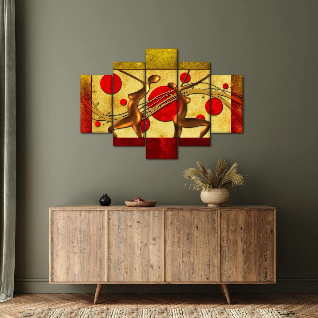 Absztrakt kép két nővel (150x105 cm)