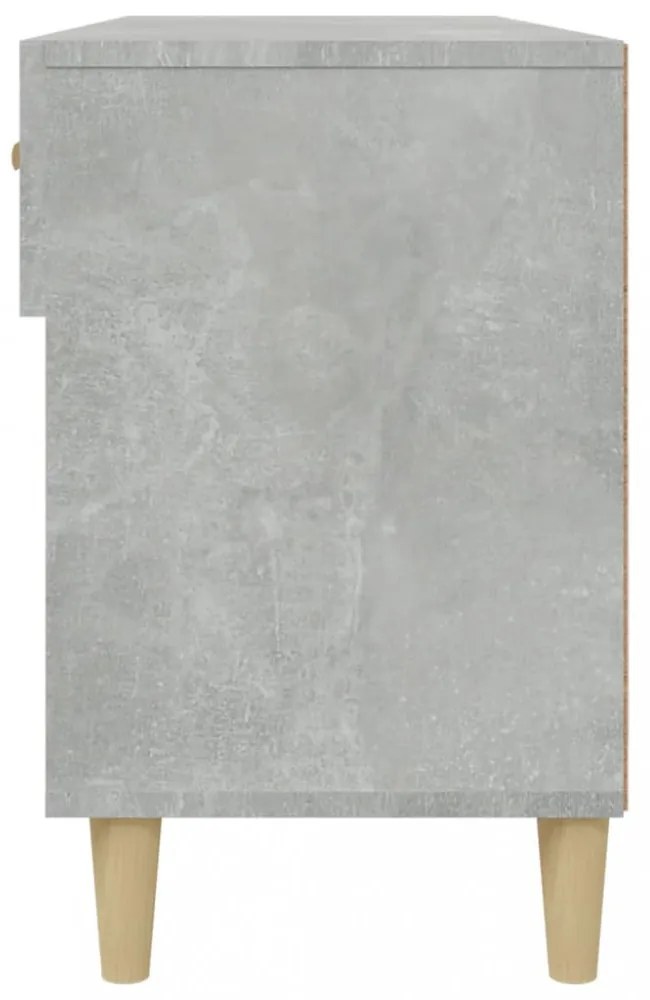 betonszürke szerelt fa cipőszekrény 102x35x55 cm