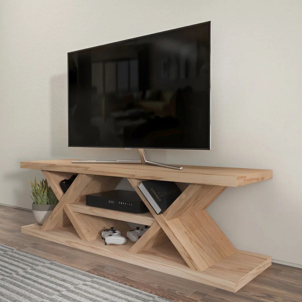 Massi TV-állvány, tölgy, 136 cm