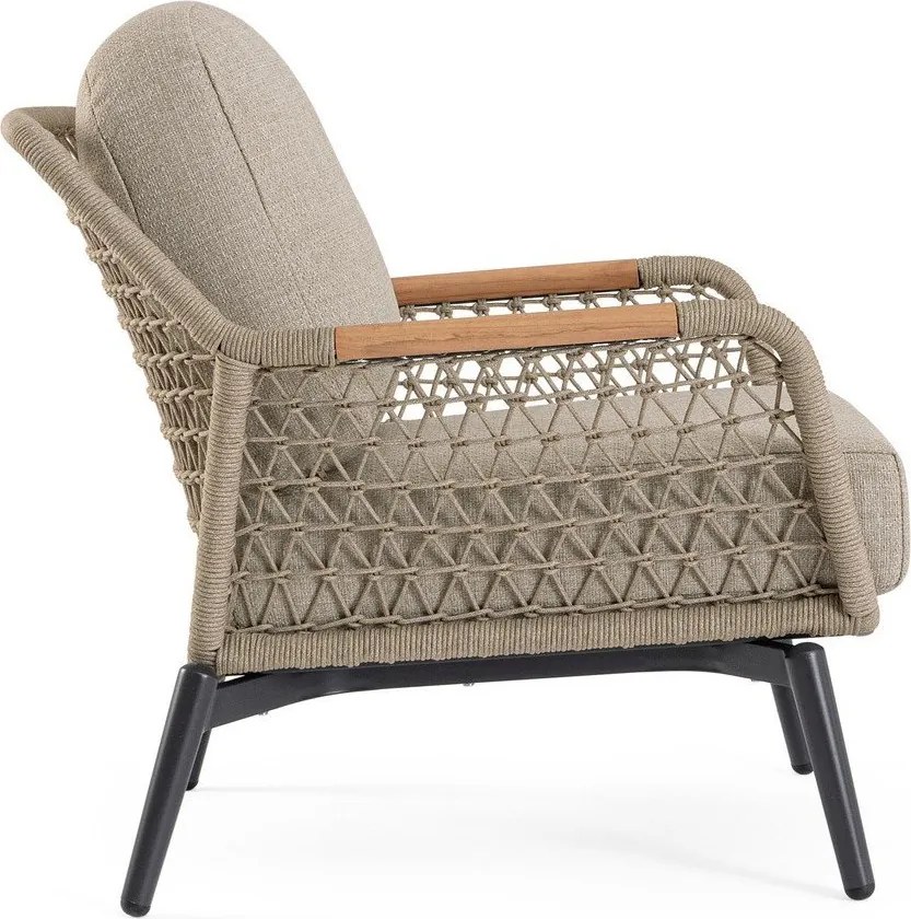 Világosbarna fém kerti fotel Eulero – Bizzotto