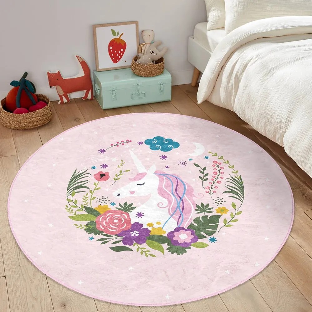 Rózsaszín gyerek szőnyeg ø 120 cm Comfort – Mila Home
