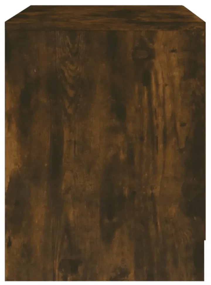 2 db füstös tölgy szerelt fa éjjeliszekrény 45 x 34,5 x 44,5 cm