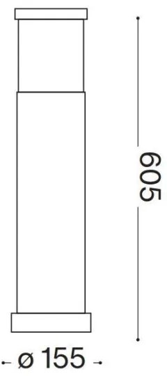 Ideal Lux - Kültéri lámpa TRONCO 1xE27/42W/230V 60,5 cm IP65 barna