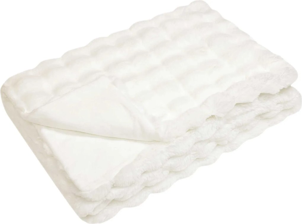 vidaXL Csúszásgátló műszőrme takaró Olite Fehér 130 x 150 cm
