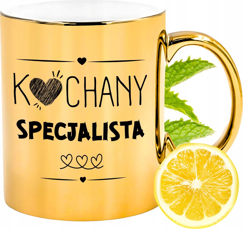 Arany csillogó bögre szakembernek ajándék fényképes nyomtatással