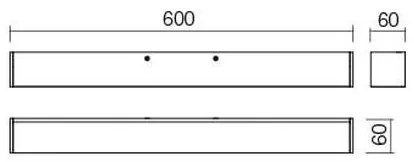 Redo 01-2327 - LED Fürdőszobai tükörmegvilágító THELA LED/17W/230V 60 cm IP44