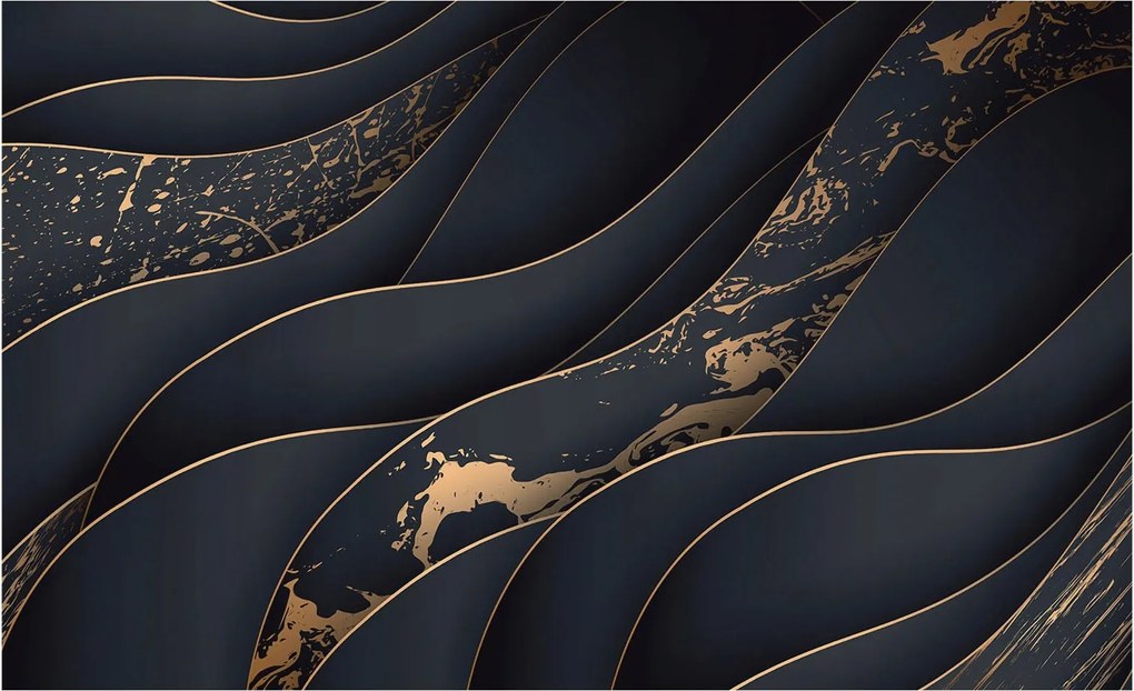 Dekoratív fotótapéta Falra Könnyű összeszerelés Elegáns hullámok 416x254 Ragasztó