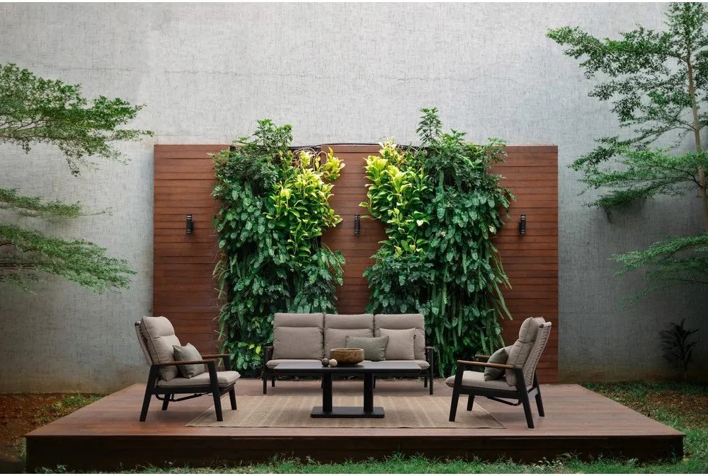 Alumínium kerti étkezőasztal 80x140 cm Miguel – Bizzotto