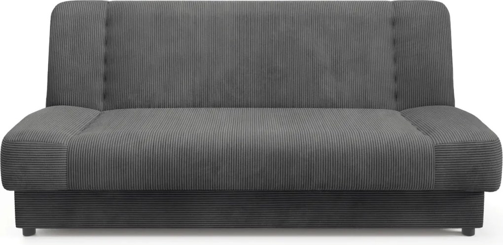 Ágyazható kanapé sötétszürke színben, kordbársony kárpittal PIANO