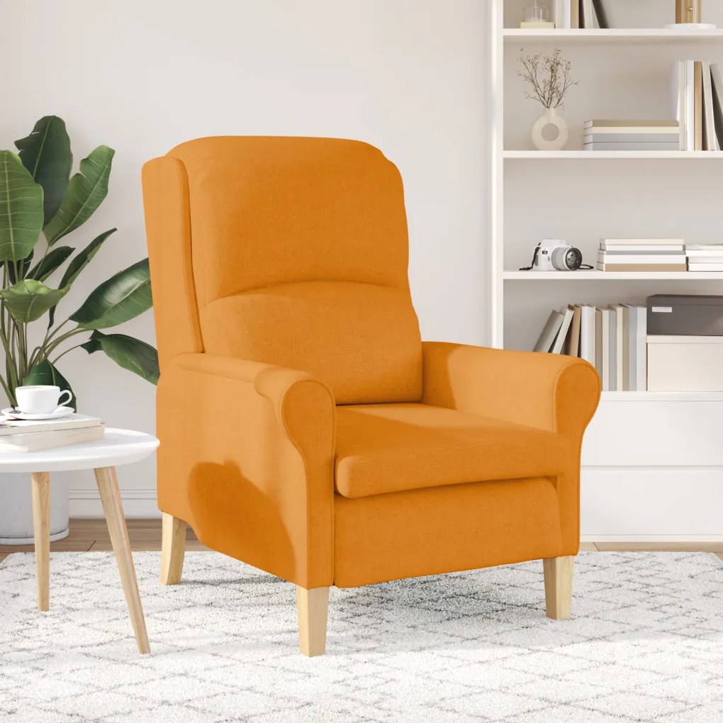 Modern Karosszék Sötét Sárga Szövet Nagy Ergonomikus