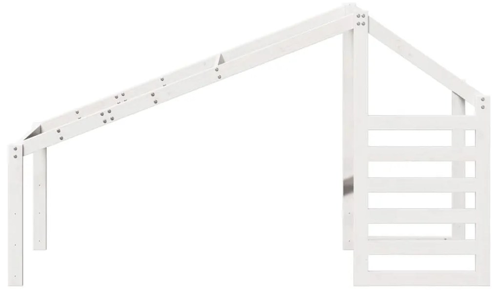 fehér tömör fenyőfa gyerekágytető 188 x 82 x 113 cm