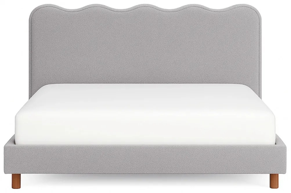 Kárpitozott Franciaágy Szürke Színben. 160x200 IZMIR