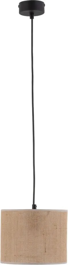 TK LIGHTING 6580 JUTA Ernyős Függesztett Lámpa Barna, Fekete E27 IP20