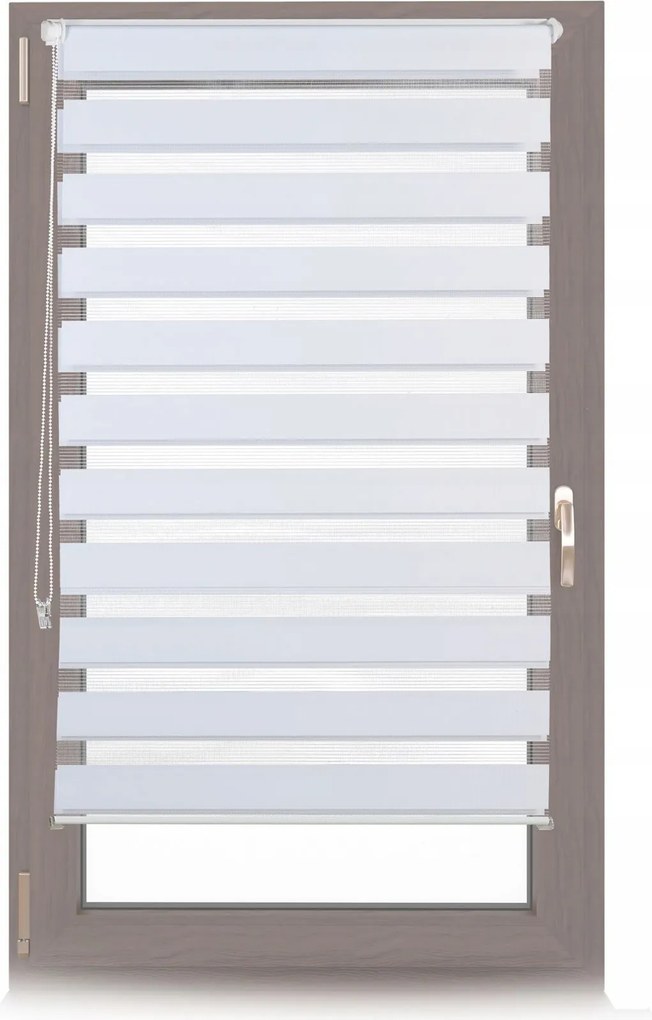 Roló ablakra Éjjel-nappal 80 x 156 cm Átlátszó Fehér