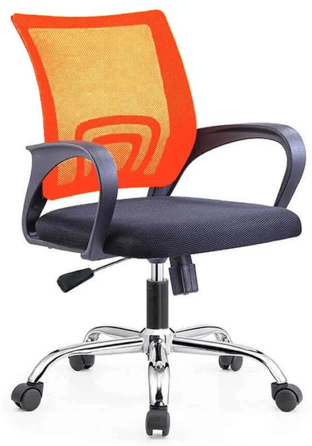 Karfás irodai forgószék narancs