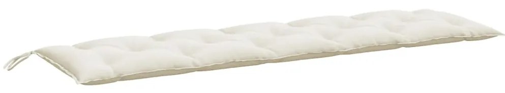 2 db melange krémszínű szövet kerti padpárna 180 x 50 x 7 cm