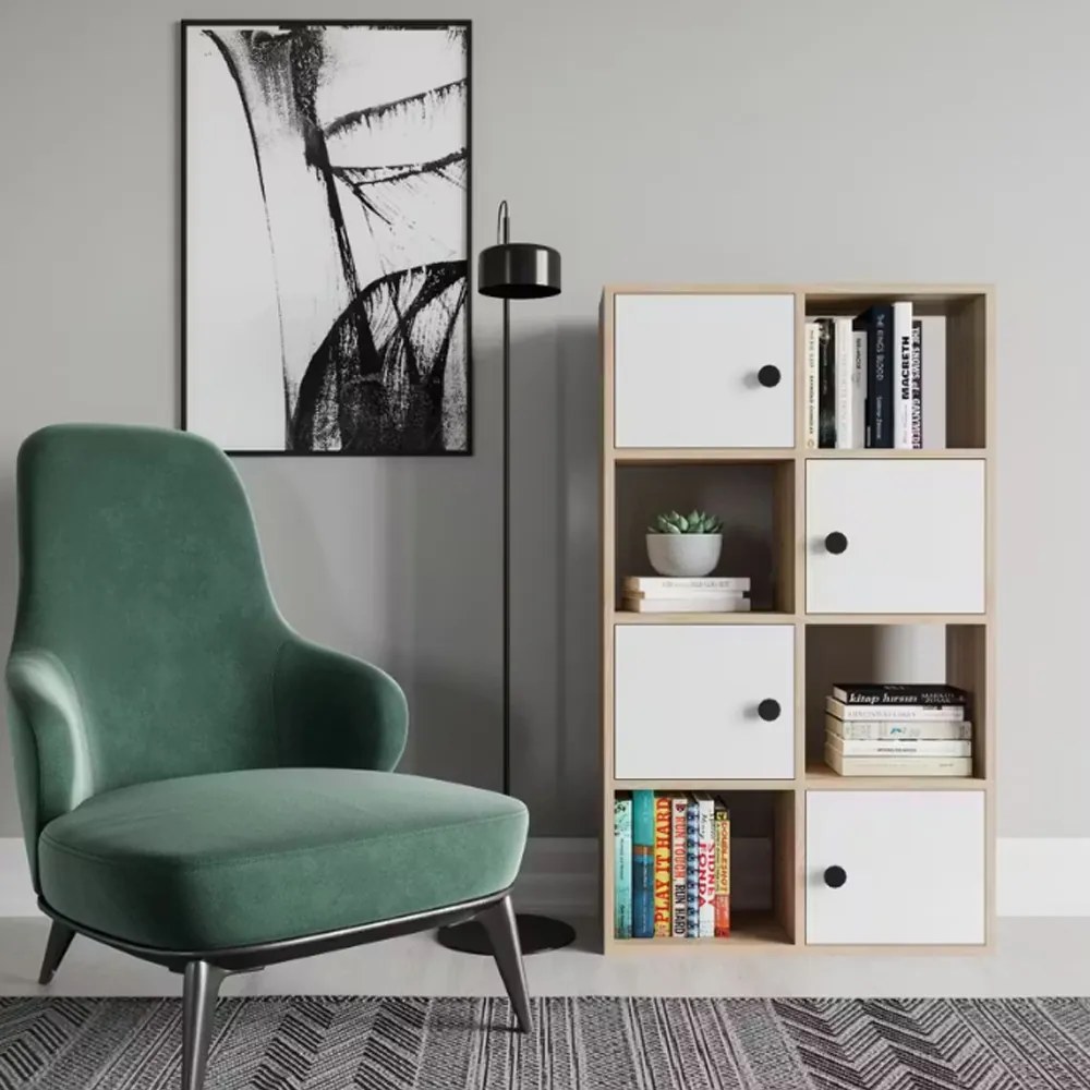 Polcos szekrény 72x25x123cm szürke FUR1956-3