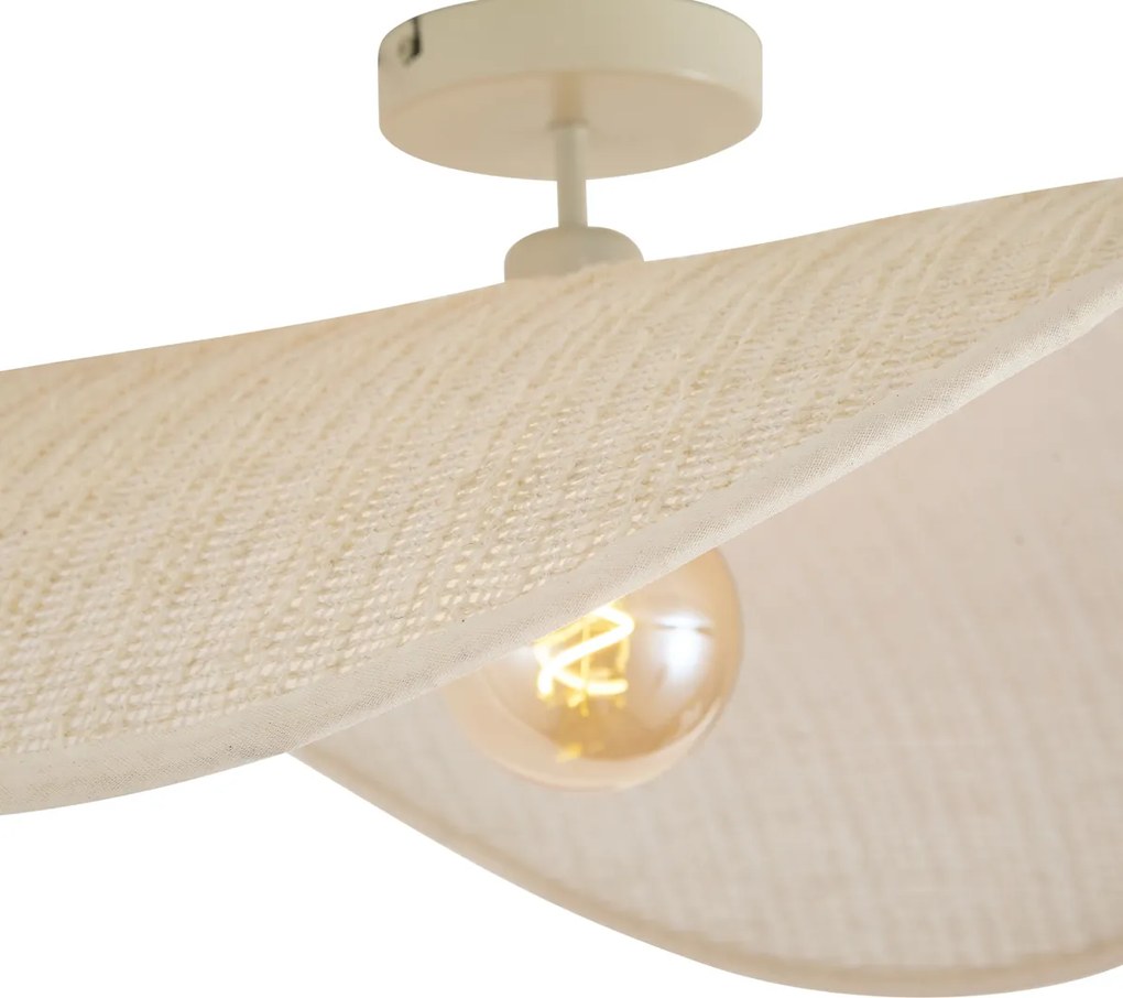 Modern mennyezeti lámpa bézs 65 cm - Hat