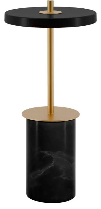 Fekete márvány LED dimmelhető asztali lámpa fém búrával (magasság 25,5 cm) Asteria Move Mini – UMAGE