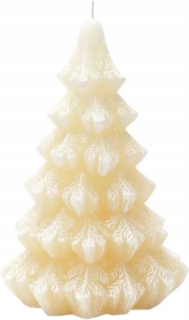 Karácsonyfa gyertya Happy XMas Ecru 150x100 mm Bartek Candles 1 db