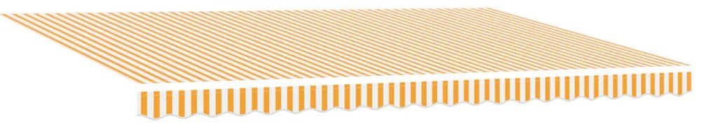 Automatikus Behúzható Napellenző - Narancs és Fehér, 500x300 cm
