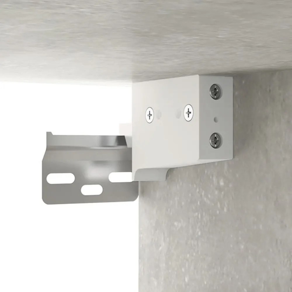 betonszürke falra szerelhető TV-szekrény 80 x 30 x 41 cm