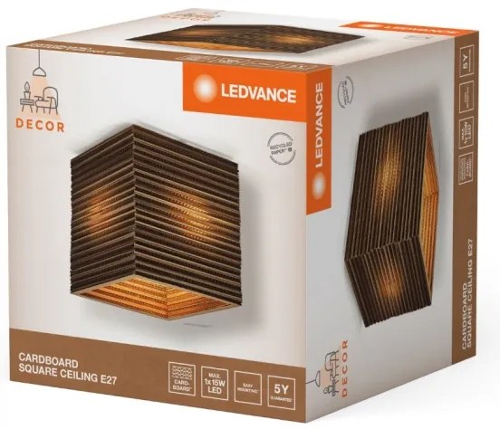 Ledvance - Mennyezeti lámpa DECOR CARDBOARD 1xE27/15W/230V 25x25 cm