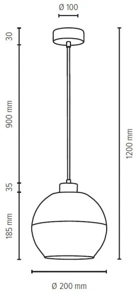 Spot-Light 1860174 - ALESSANDRO függeszték 1xE27/60W/230V, kábellel