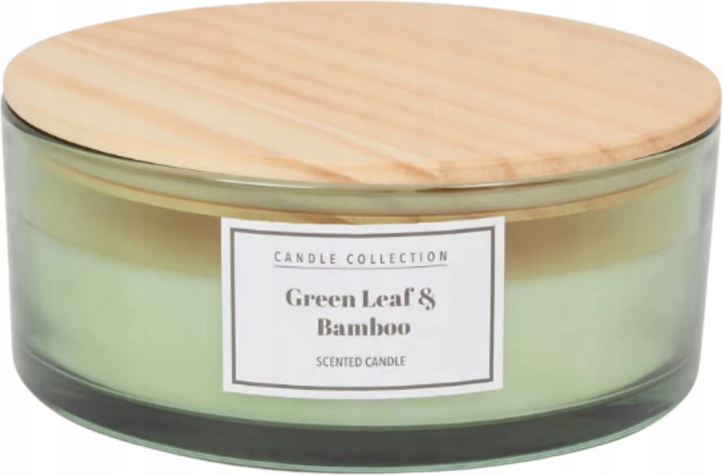Illatgyertya Üvegben Zöld Tea És Bambusz 4 Kanóc