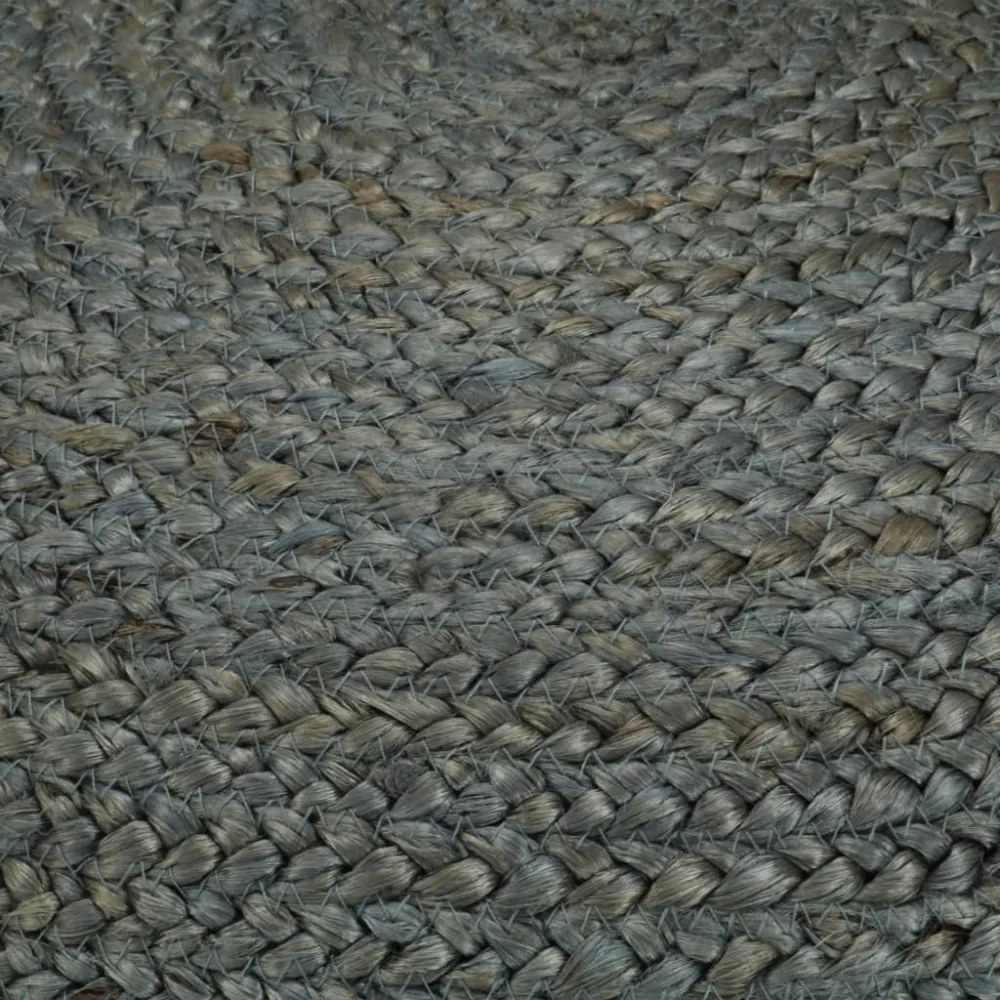 kézzel készült olívazöld juta puff 45 x 30 cm