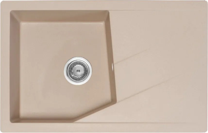 Linea Plus Metalac 188620 Gránit Mosogatótálca - Extra mély, Csepegtetőtálcás, Pezsgő