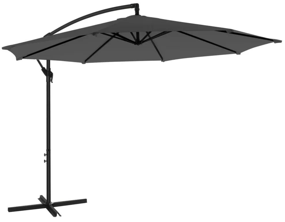 SONGMICS Konzolos napernyő O 300 cm, UV-védelem UPF 50+ -ig, nyitó és záró hajtókarral