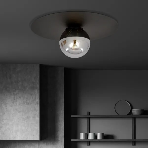 Mennyezeti lámpa SOLAR 1xE14/10W/230V fekete/szürke