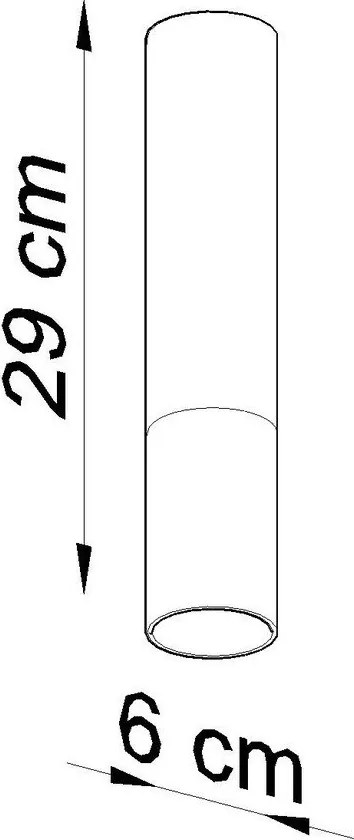 Fekete-ezüstszínű fém mennyezeti lámpa ø 6 cm Longbot – Sollux
