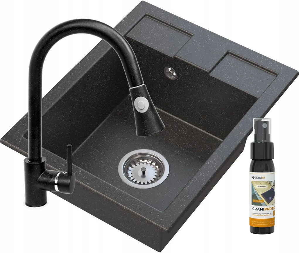 Egymedencés Gránit Mosogató Csaptelep