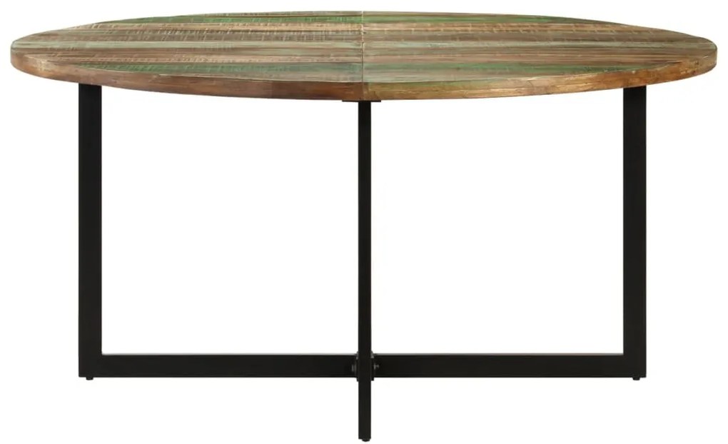 Tömör újrahasznosított fa étkezőasztal 150 x 75 cm