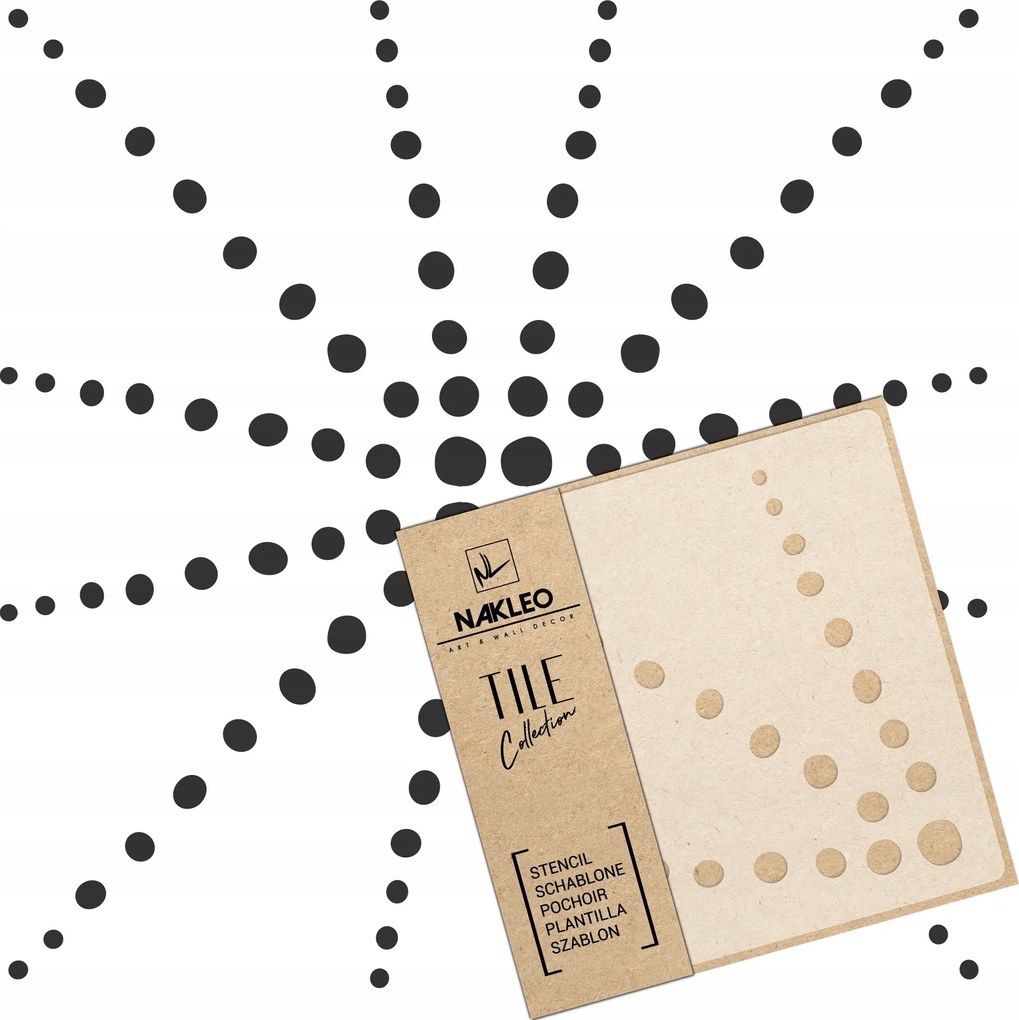 Festősablon Csempe Csempék Többször felhasználható 60x60cm Geometrikus minta Neiva