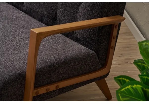 TUMI antracit kétszemélyes kanapé