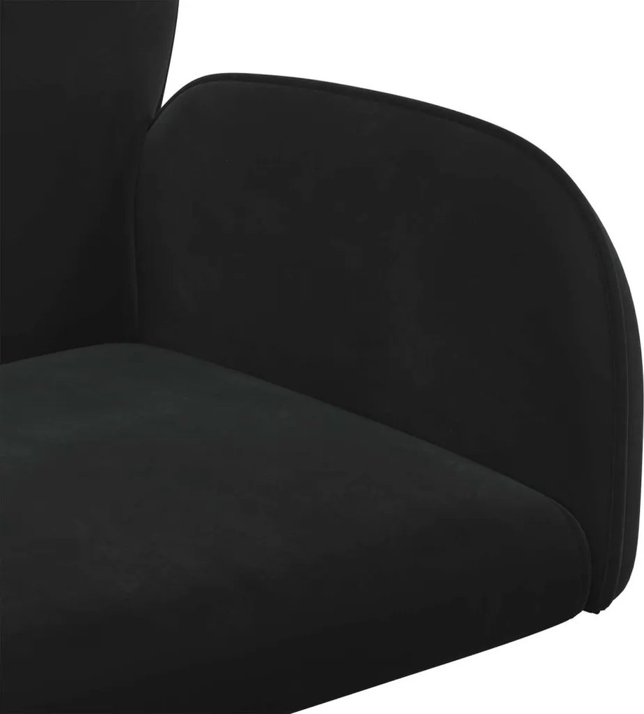vidaXL forgatható íróasztali szék 54 x 55 x 90 cm Fekete Bársony