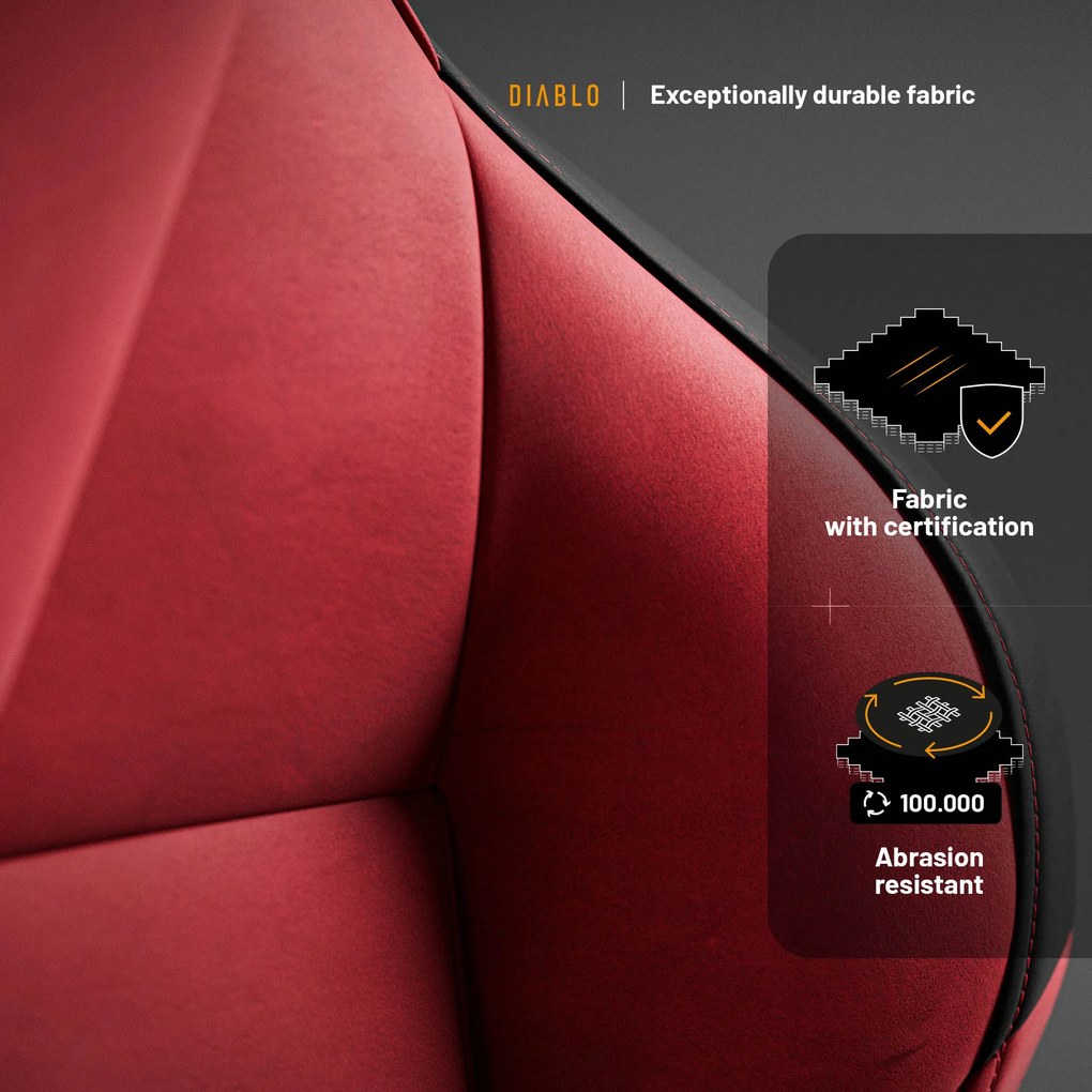 Gamer szék Normal Size, piros-fekete: Diablo X-One Prime Bloody Mary